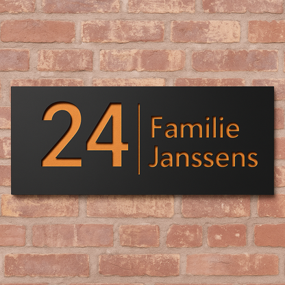 Luxe Huisnummerbord – Mat Acryl met Lasergravure