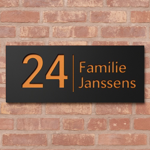 Luxe Huisnummerbord – Mat Acryl met Lasergravure