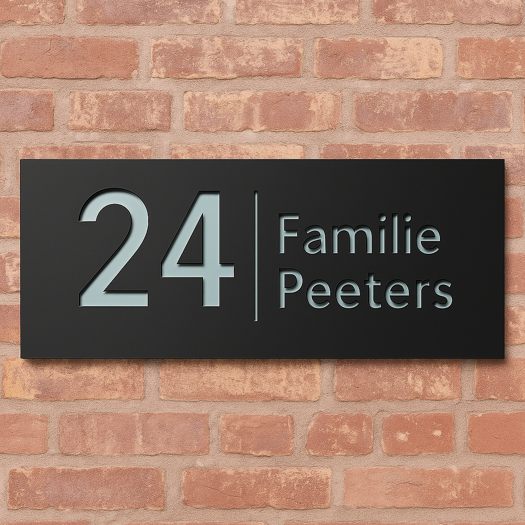 Luxe Huisnummerbord – Mat Acryl met Lasergravure