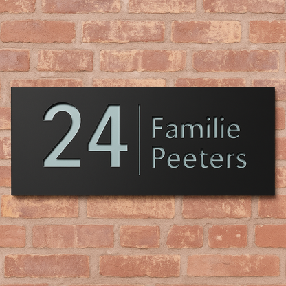 Luxe Huisnummerbord – Mat Acryl met Lasergravure