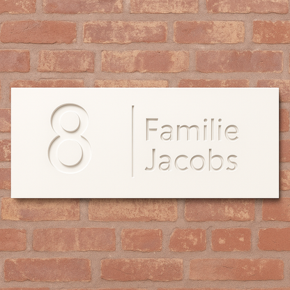 Luxe Huisnummerbord – Mat Acryl met Lasergravure