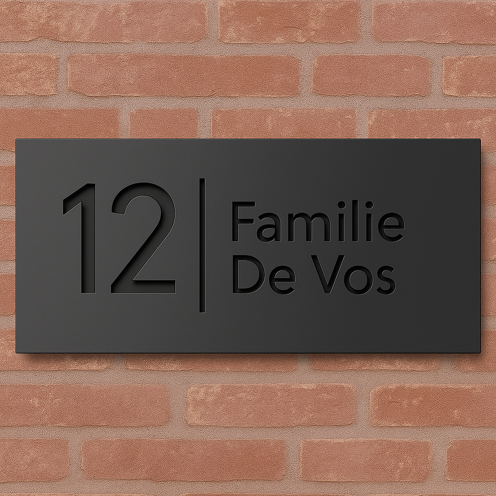 Luxe Huisnummerbord – Mat Acryl met Lasergravure
