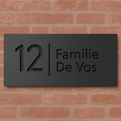 Luxe Huisnummerbord – Mat Acryl met Lasergravure