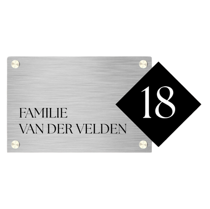 Naambordje voordeur luxe rechthoek