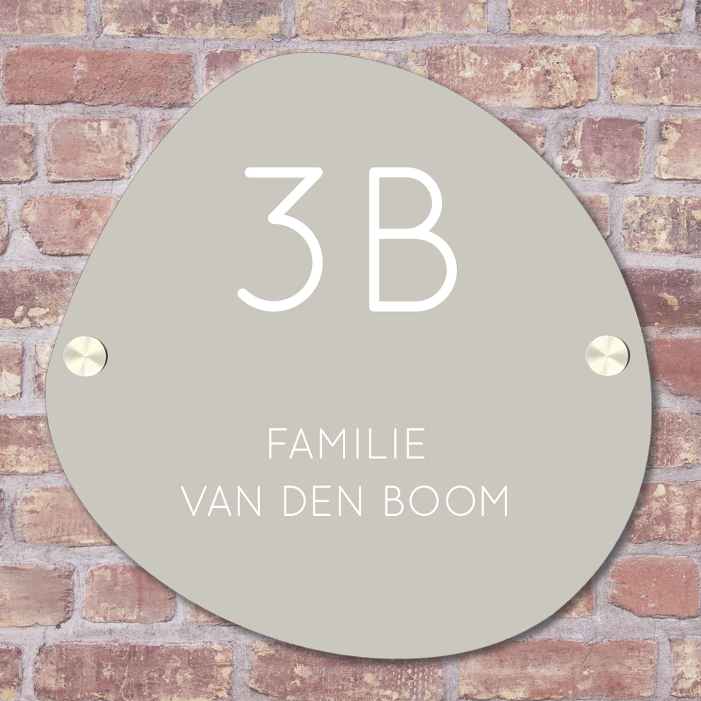 Naambordje voordeur organisch 2.0 groengrijs