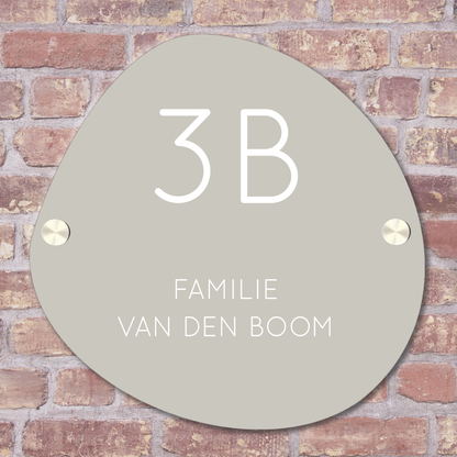 Naambordje voordeur organisch 2.0 groengrijs