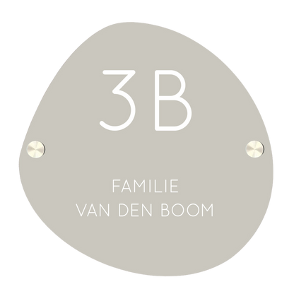 Naambordje voordeur organisch 2.0 groengrijs