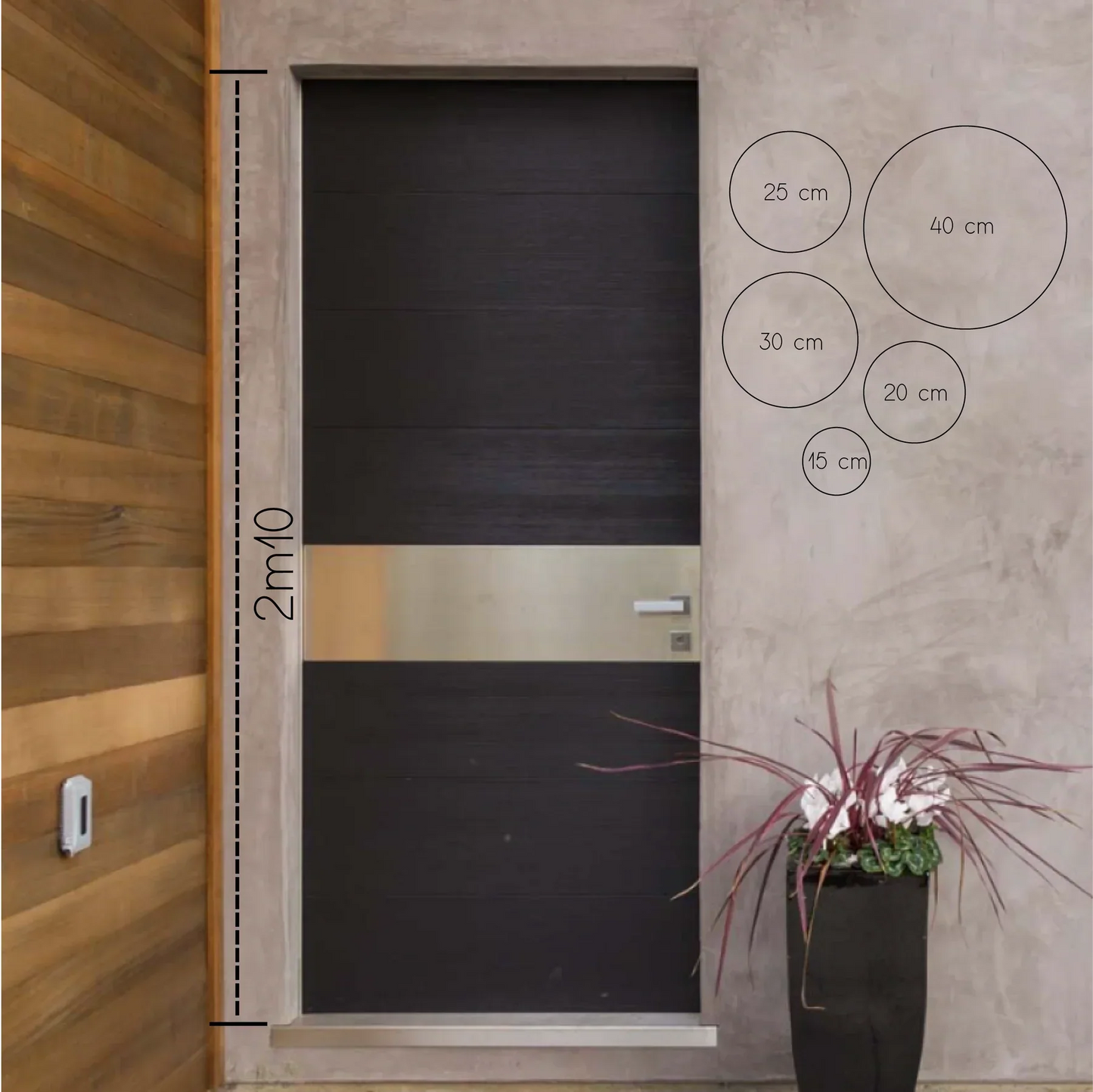 Naambordje voordeur organisch 2.0 minimalist black