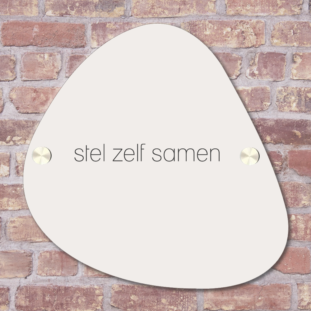 Naambordje voordeur organisch compleet zelf samenstellen
