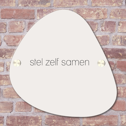 Naambordje voordeur organisch compleet zelf samenstellen